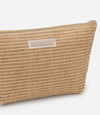 Neceser Trapecio en Ráfia con Detalle Embossed 5