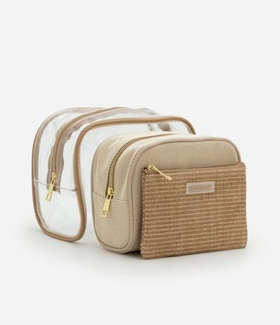 Kit 03 Neceseres con Formas Diversas y Textura Embossed 5