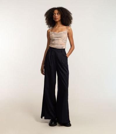 Pantalón Pantalona en Sastrería con Rayas