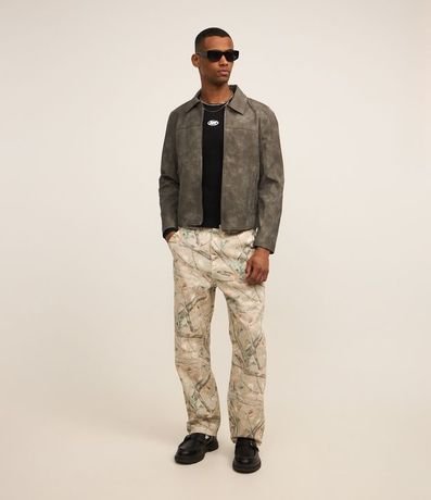 Pantalones Baggy de sarga estampada Twig