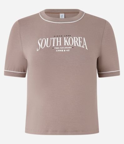 Blusa New T-shirt en Algodón con Estampa South Korea 4