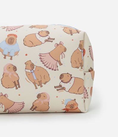 Neceser Rectangular Media con Estampa de Carpincho 3