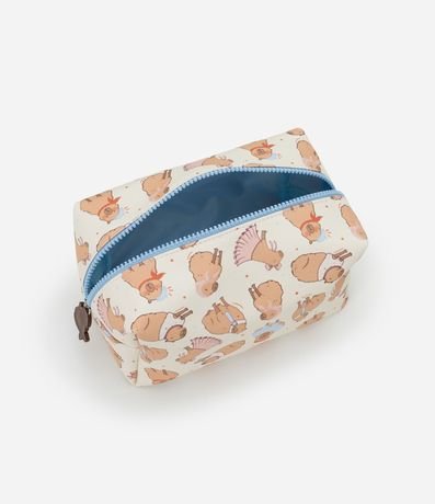 Neceser Rectangular Media con Estampa de Carpincho 4