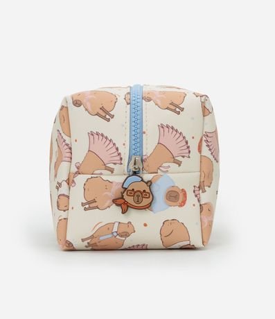 Neceser Rectangular Media con Estampa de Carpincho 5