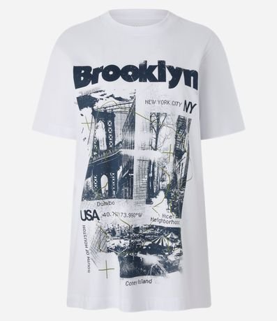 Remera T-shirt en Algodón con Estampa Brooklyn 5