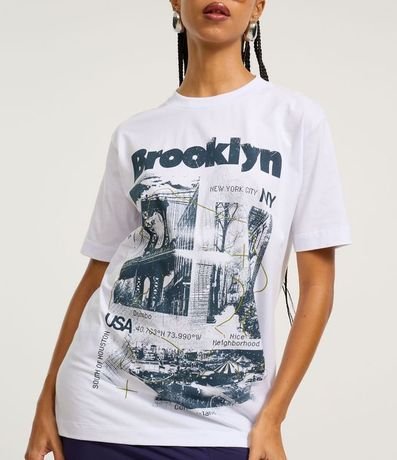 Remera T-shirt en Algodón con Estampa Brooklyn 3
