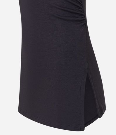 Blusa en Rib con Fruncido Lateral y Cuello Alto 7