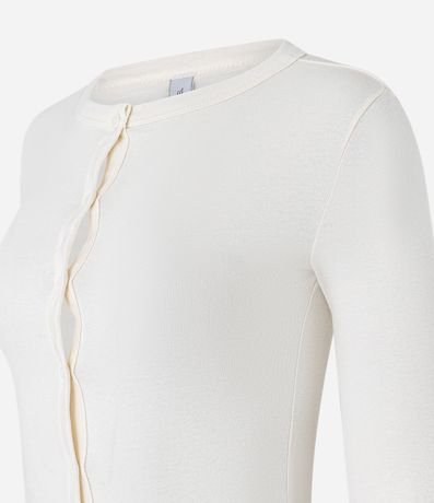 Cardigan en Rib con Abotonado Delantero 4