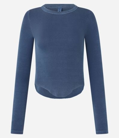 Blusa en Rib con Bajo Asimétrica 3