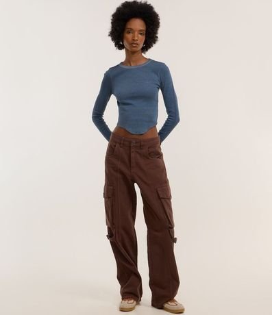 Blusa en Rib con Bajo Asimétrica 2