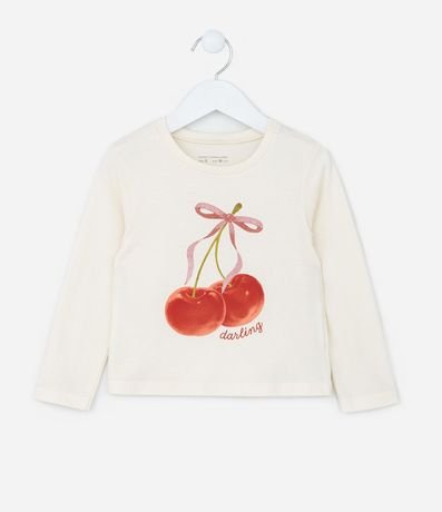 Blusa Infantil con Estampa de Cerezas - Talle 1 a 6 años 1
