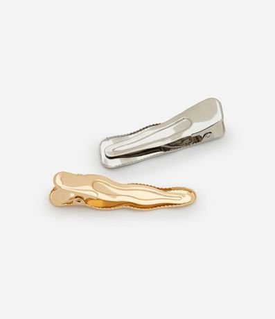 Kit 02 Pinzas para el Pelo en Metal con Revestimento Brillante 2