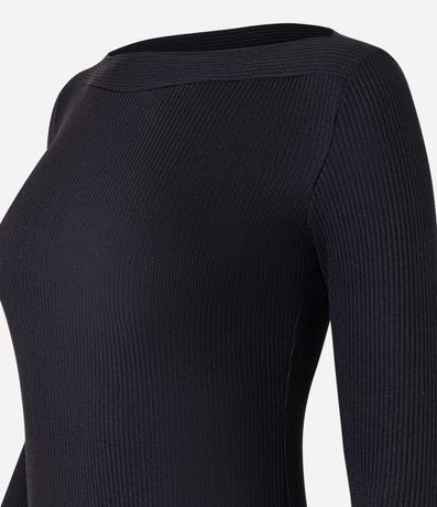 Blusa Acanalada en Rib con Escote Canoa 2