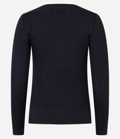 Blusa Acanalada en Rib con Escote Canoa 3