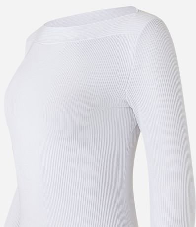 Blusa Acanalada en Rib con Escote Canoa 2