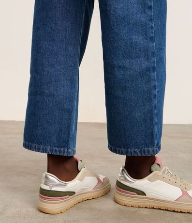 Championes Casual en PU con Recortes Contrastantes 2