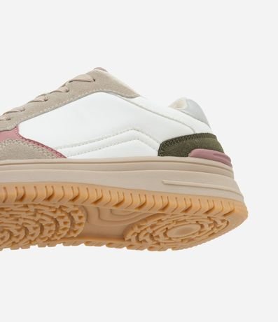 Championes Casual en PU con Recortes Contrastantes 4