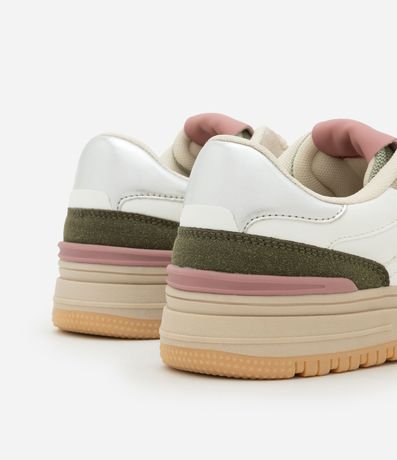 Championes Casual en PU con Recortes Contrastantes 6