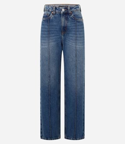 Pantalón Wide Leg en Jeans con Friso Delantero 5