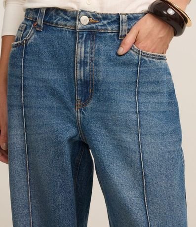 Pantalón Wide Leg en Jeans con Friso Delantero 4