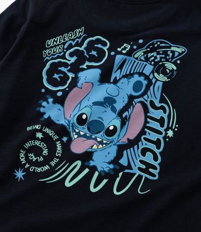 Remera Infantil con Estampa Frente y Espalda Stitch - Talle 3 a 10 años 4