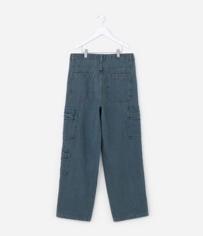 Pantalón Baggy Infantil en Jeans Dirty con Bolsillos Cargo - Talle 5 a 14 años 2