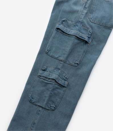 Pantalón Baggy Infantil en Jeans Dirty con Bolsillos Cargo - Talle 5 a 14 años 7