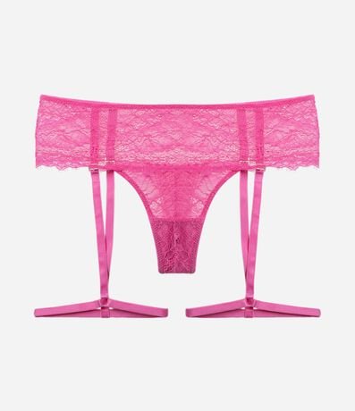 Bombacha Bikini Hilo Doble en Encaje Floral con Ligas 5