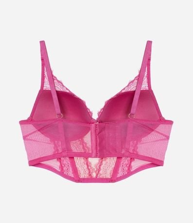 Soutien Alargado Corset en Encaje Floral con Copa Hueca 5