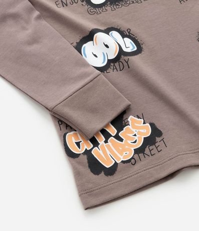 Pijama Infantil con Estampa Grafitada - Talle 5 a 14 años 10