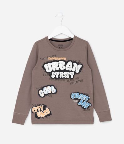 Pijama Infantil con Estampa Grafitada - Talle 5 a 14 años 2