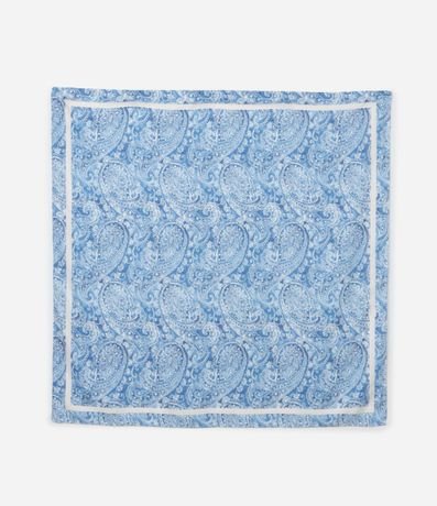 Pañuelo Cuadrado en Satén con Estampa Paisley 2