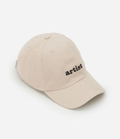 Gorra Aba Curva en Sarga con Bordado Artist