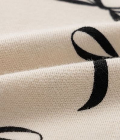 Remera Corta Infantil con Estampa Moñas - Talle 5 a 14 años 3