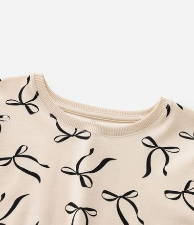 Remera Corta Infantil con Estampa Moñas - Talle 5 a 14 años 4