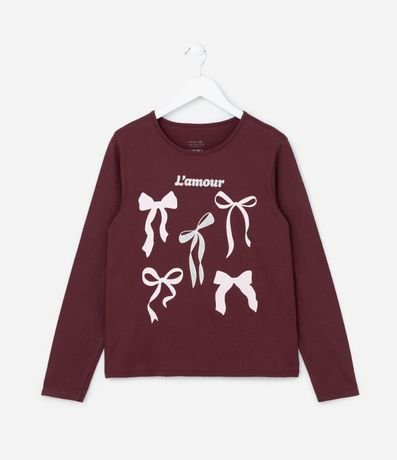 Remera Infantil con Estampa Lazos - Talle 5 a 14 años