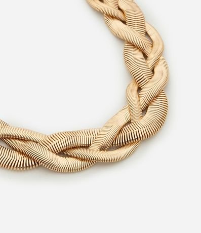 Collar Corto con Cadena Serpiente Trenzado