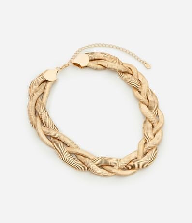 Collar Corto con Cadena Serpiente Trenzado 2