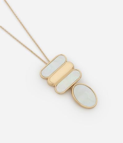 Collar Largo con Formas Diversas en Nacár