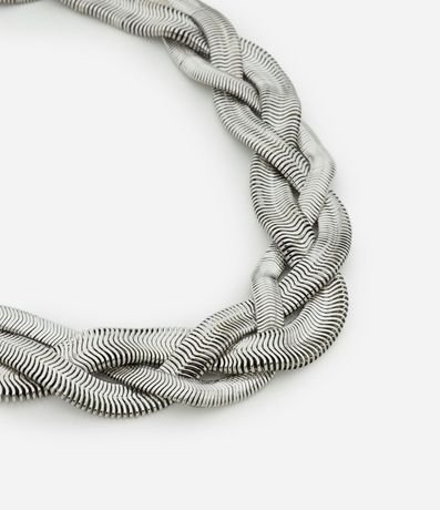 Collar Corto con Cadena Serpiente Triple Trenzada