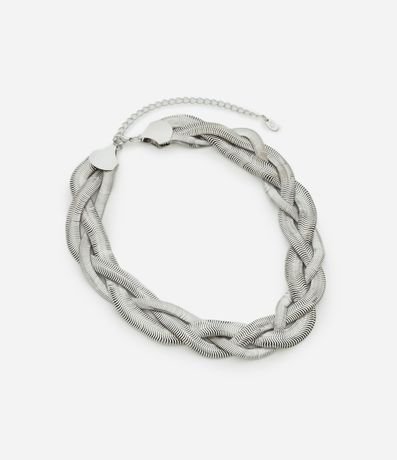 Collar Corto con Cadena Serpiente Triple Trenzada 2