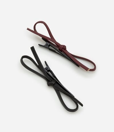 Kit 02 Pinzas para el pelo en Lacitos Bicolor 2