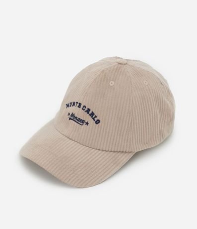 Gorra Aba Curva en Sarga Texturizada con Bordado Monte Carlo 2