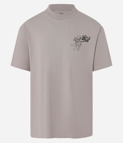 Remera T-shirt Boxy en Malla con Estampa Angels 6