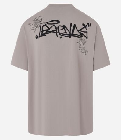 Remera T-shirt Boxy en Malla con Estampa Angels 7