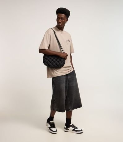 Remera T-shirt Boxy en Malla con Estampa Angels 2