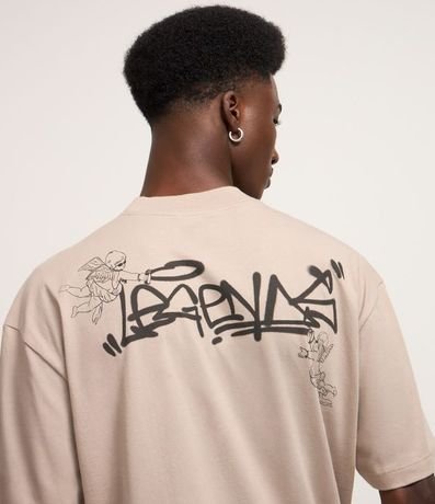 Remera T-shirt Boxy en Malla con Estampa Angels 3