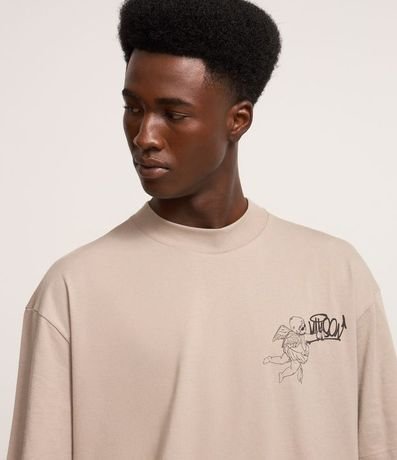 Remera T-shirt Boxy en Malla con Estampa Angels 4