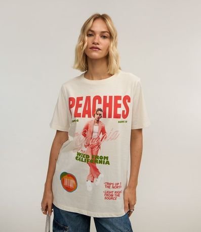 Remera T-shirt en Algodón con Estampa Peaches Justin Bieber 3