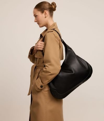 Bolsa Hobo con Detalles en Textura Crocco y Hebillas en la Asa 8